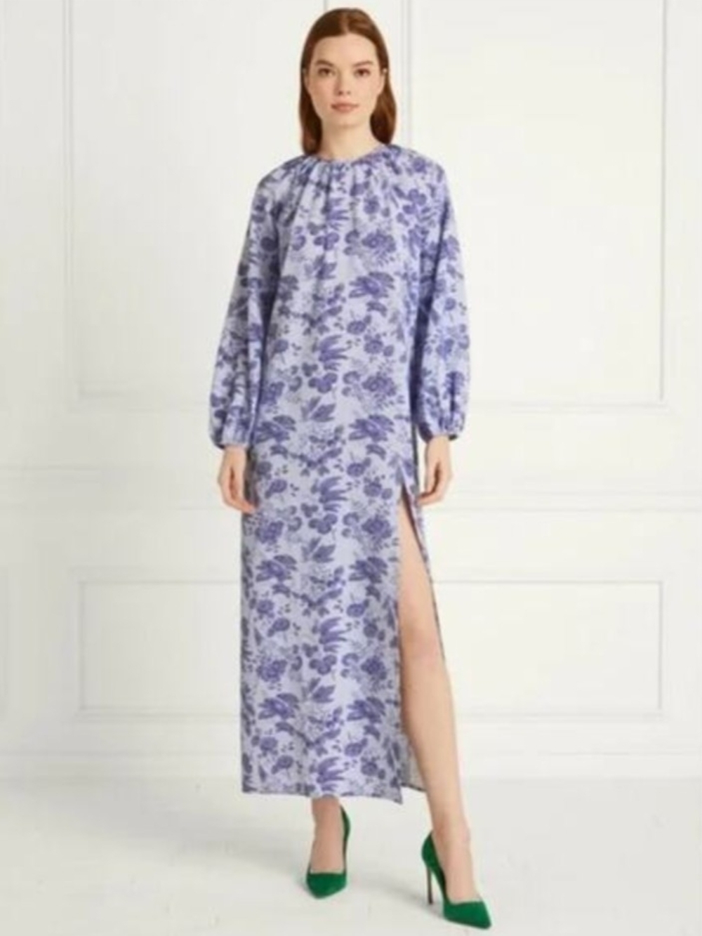 Hill House Home Simone Dress In Lilac Tonal Floral XS